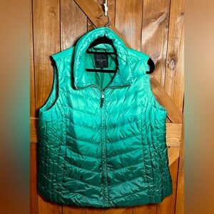 Talbots green variegated vest size 2x